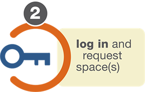 Log In and request space